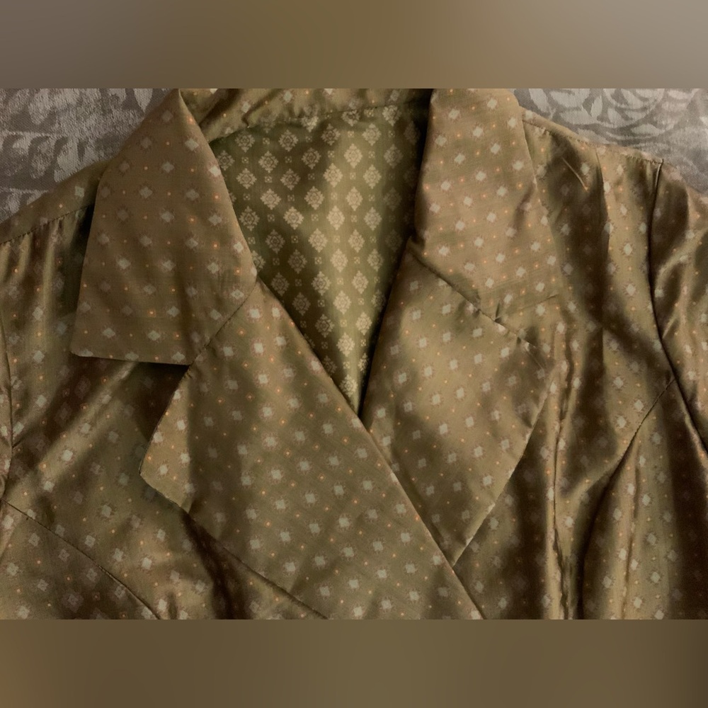 Vintage Olive Green Double-Breasted Dress - Picture 9 of 10